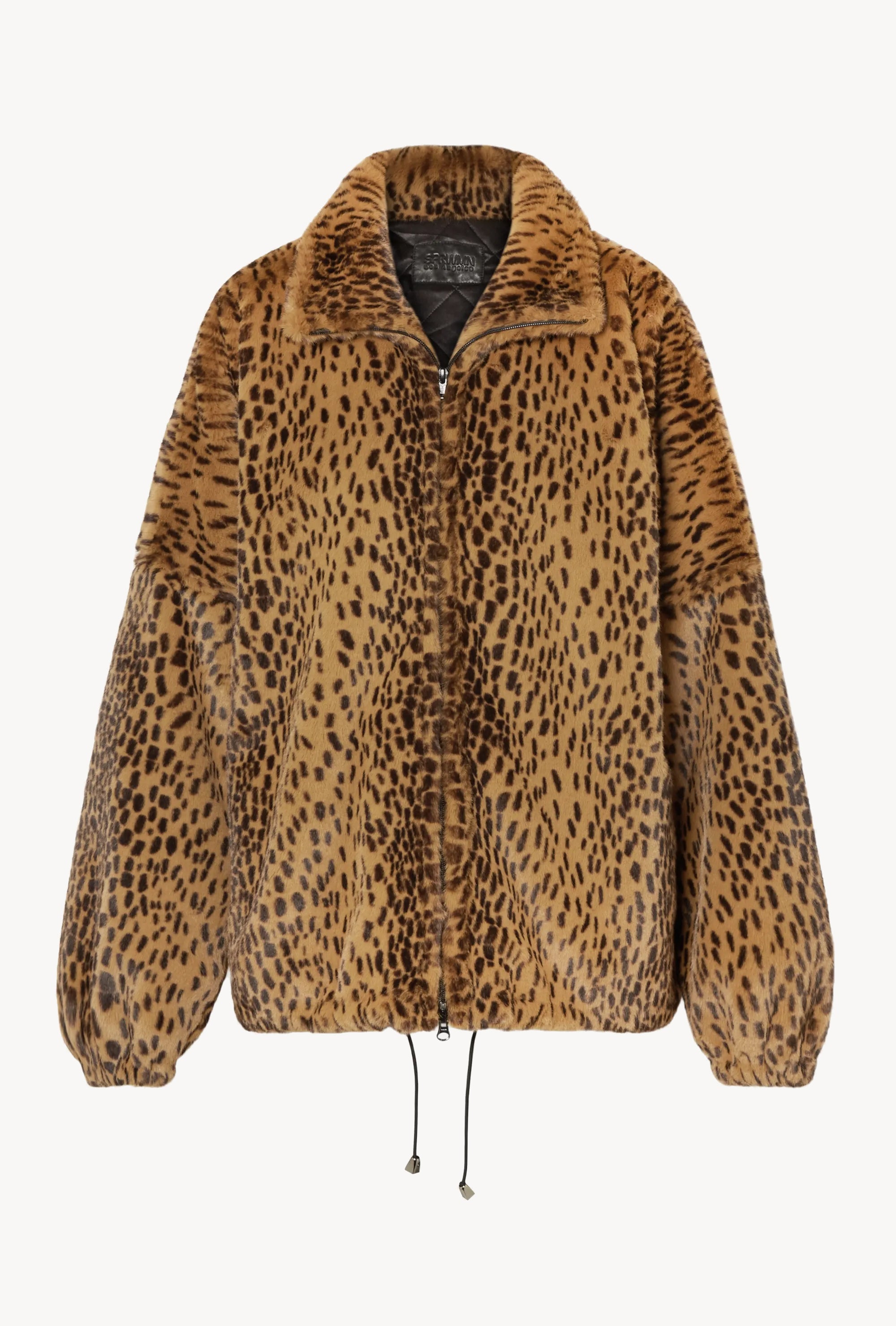 Toffee Leopard Faux Fur Oversized Jacket