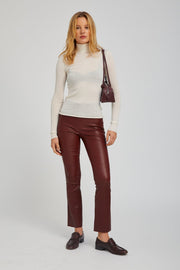 Chalk Cashmere Mock Neck