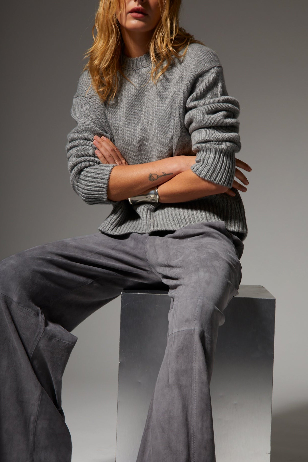 Grey Heavy Cashmere Sweater