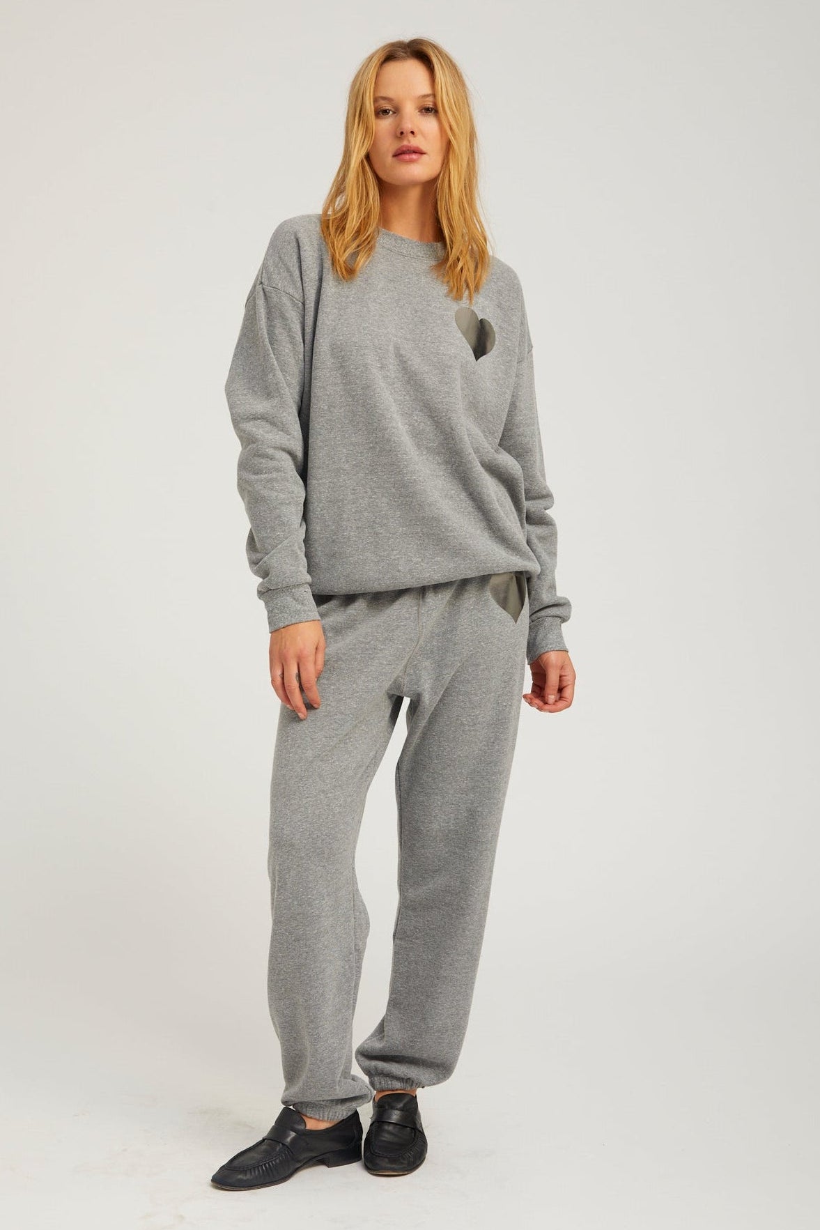 Dark Grey Heart Sweatpants