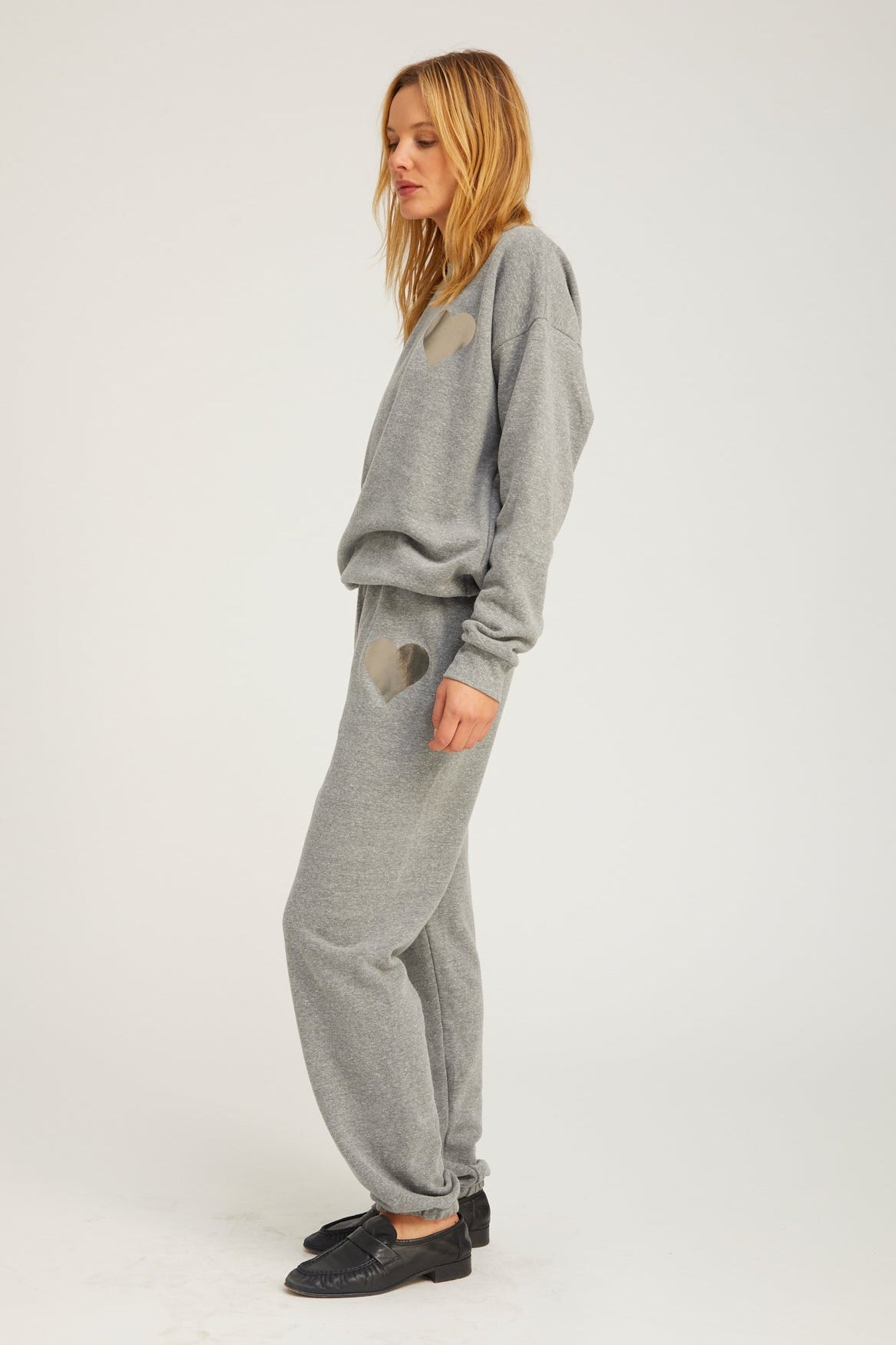 Dark Grey Heart Sweatpants