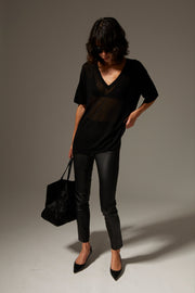 Black Leather Ankle