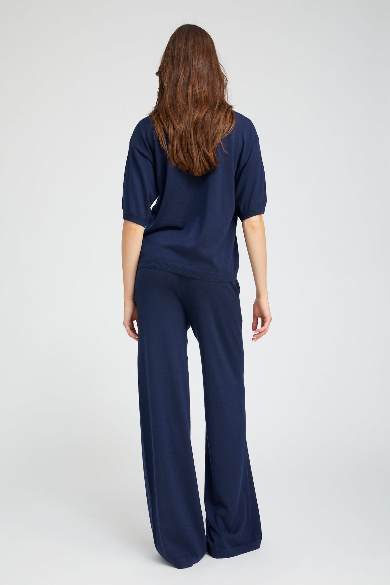 Navy Cashmere Boxy Tee