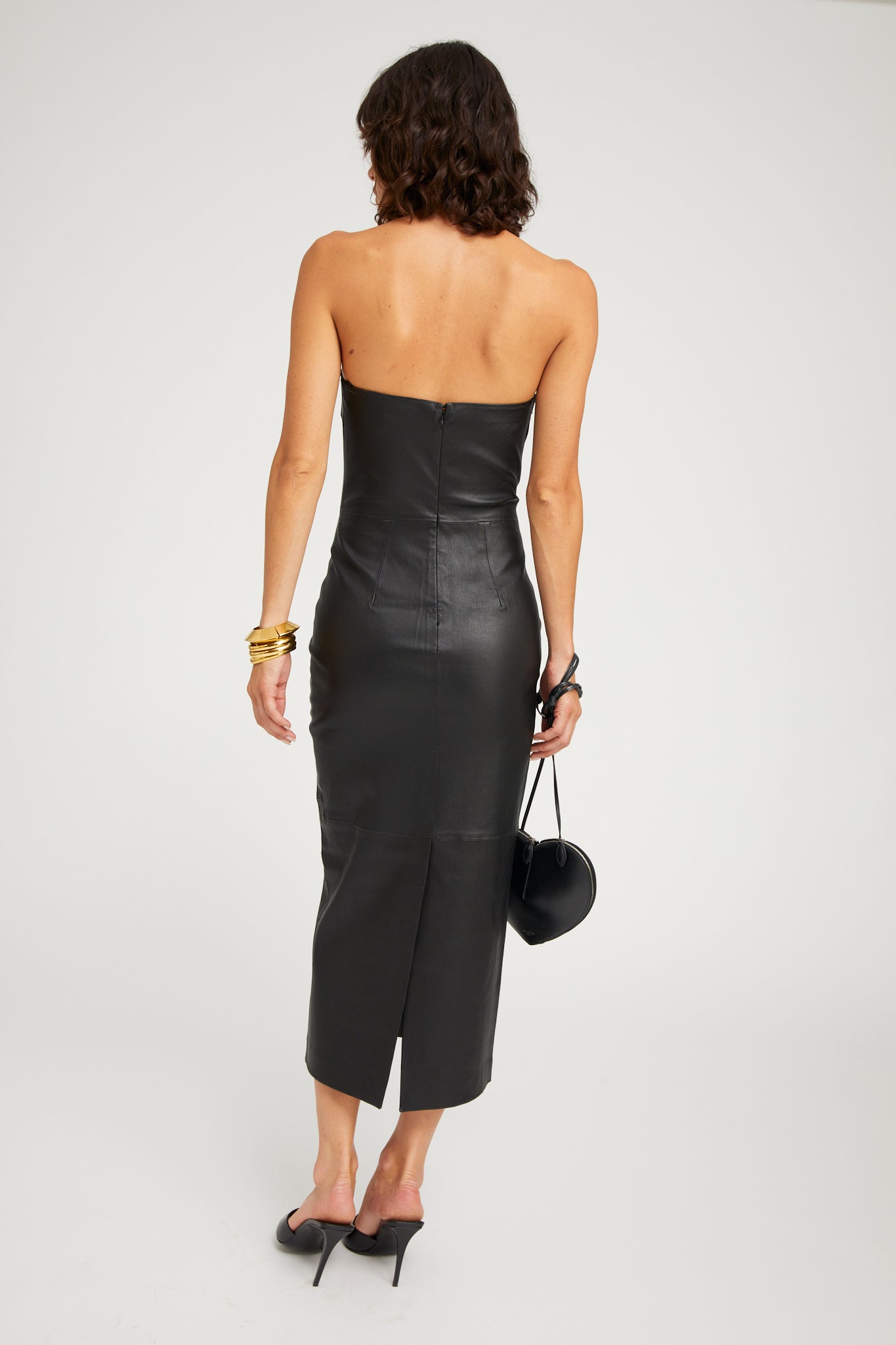 Black Leather Tube Dress