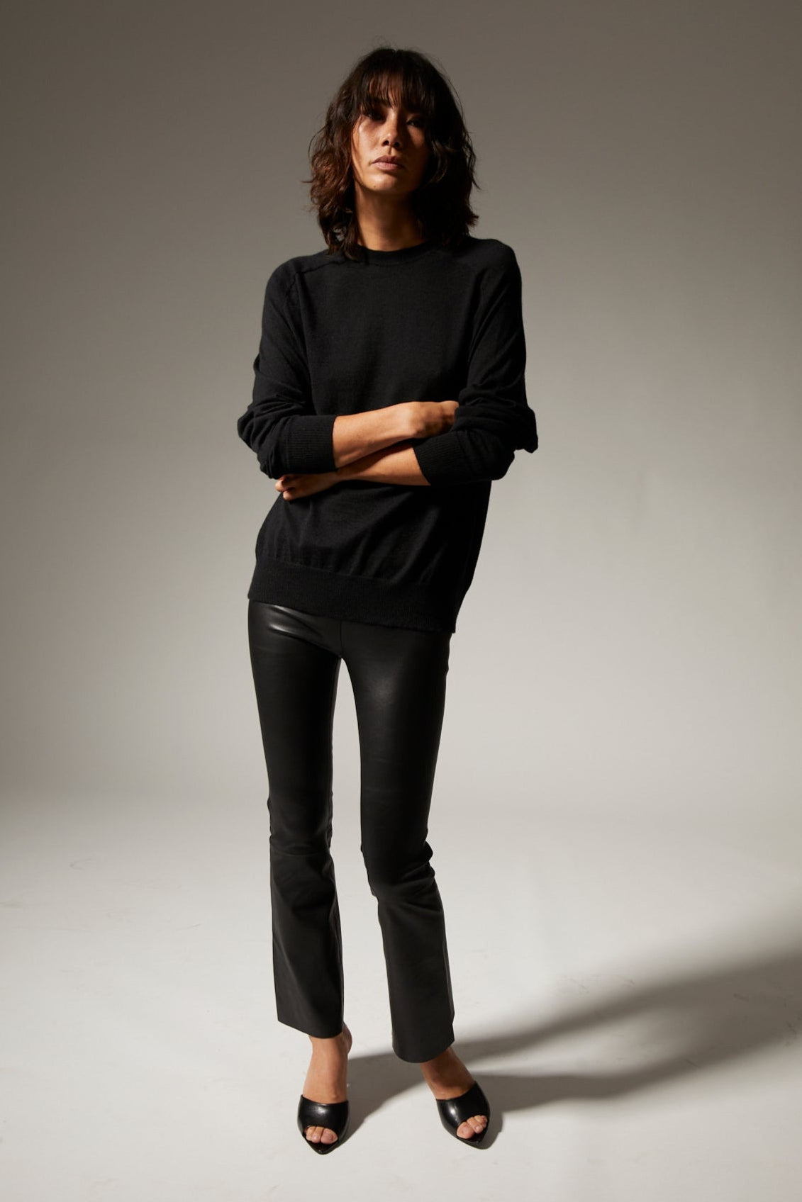 Black Cashmere Boyfriend Sweater