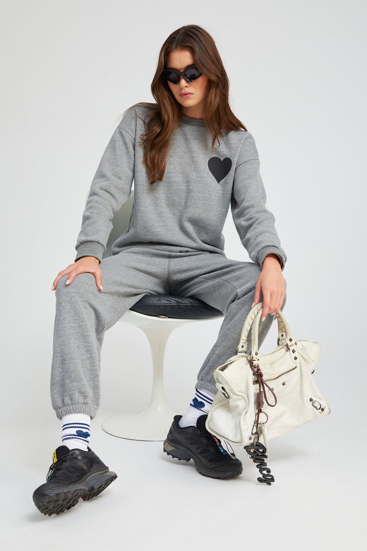 Heather Grey Heart Sweatshirt