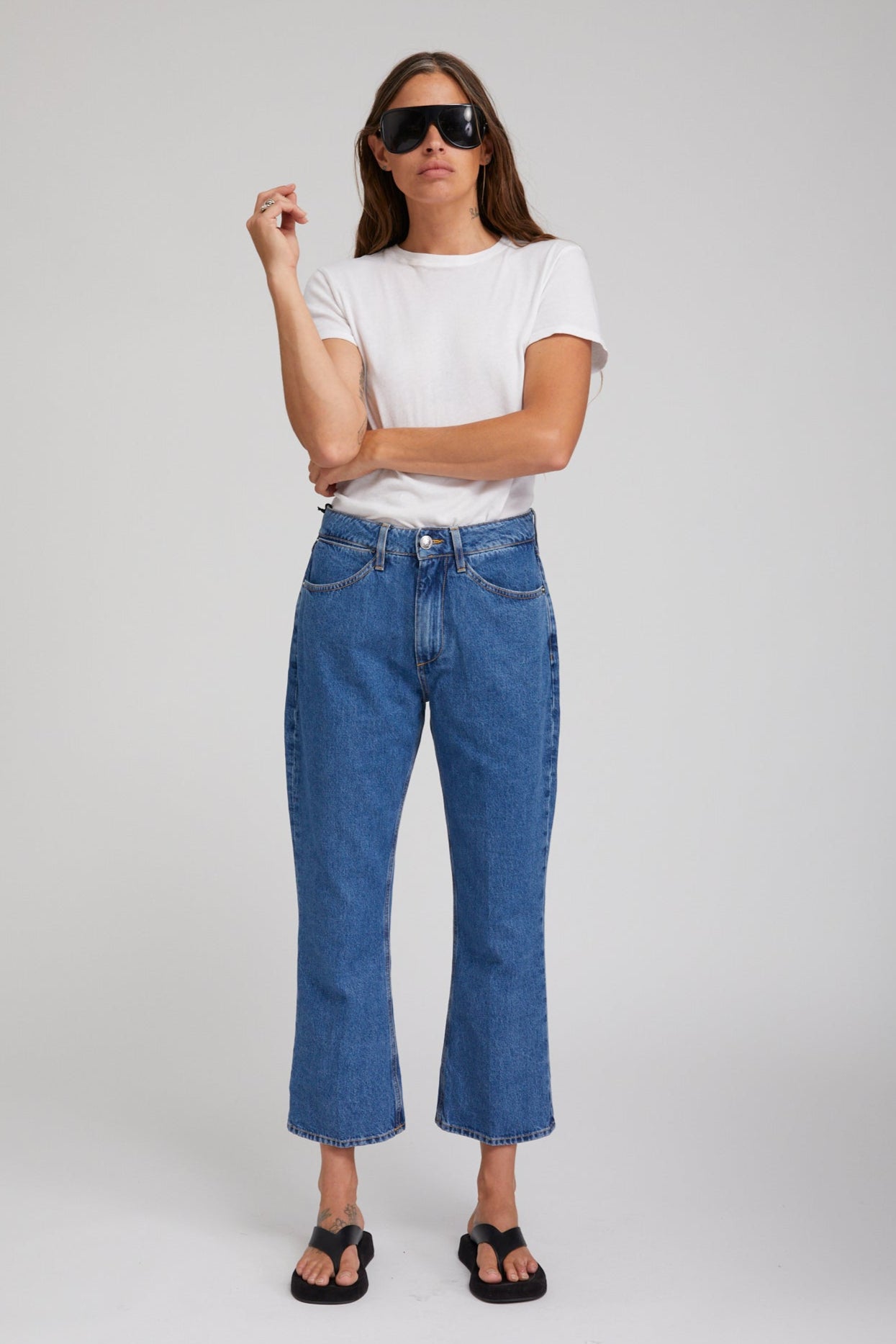 Goodall Crop Flare Denim Pants