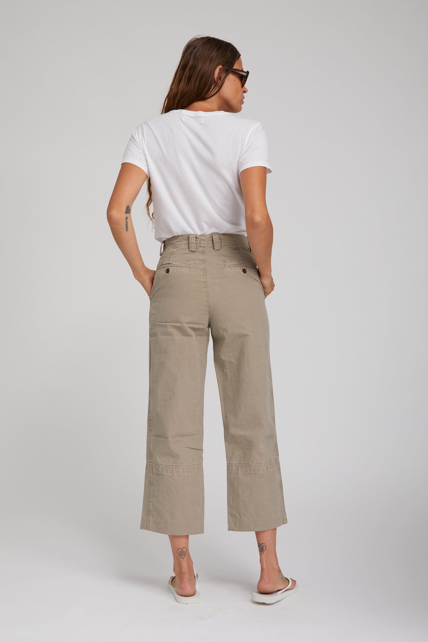 Khaki Classic Cotton Pants