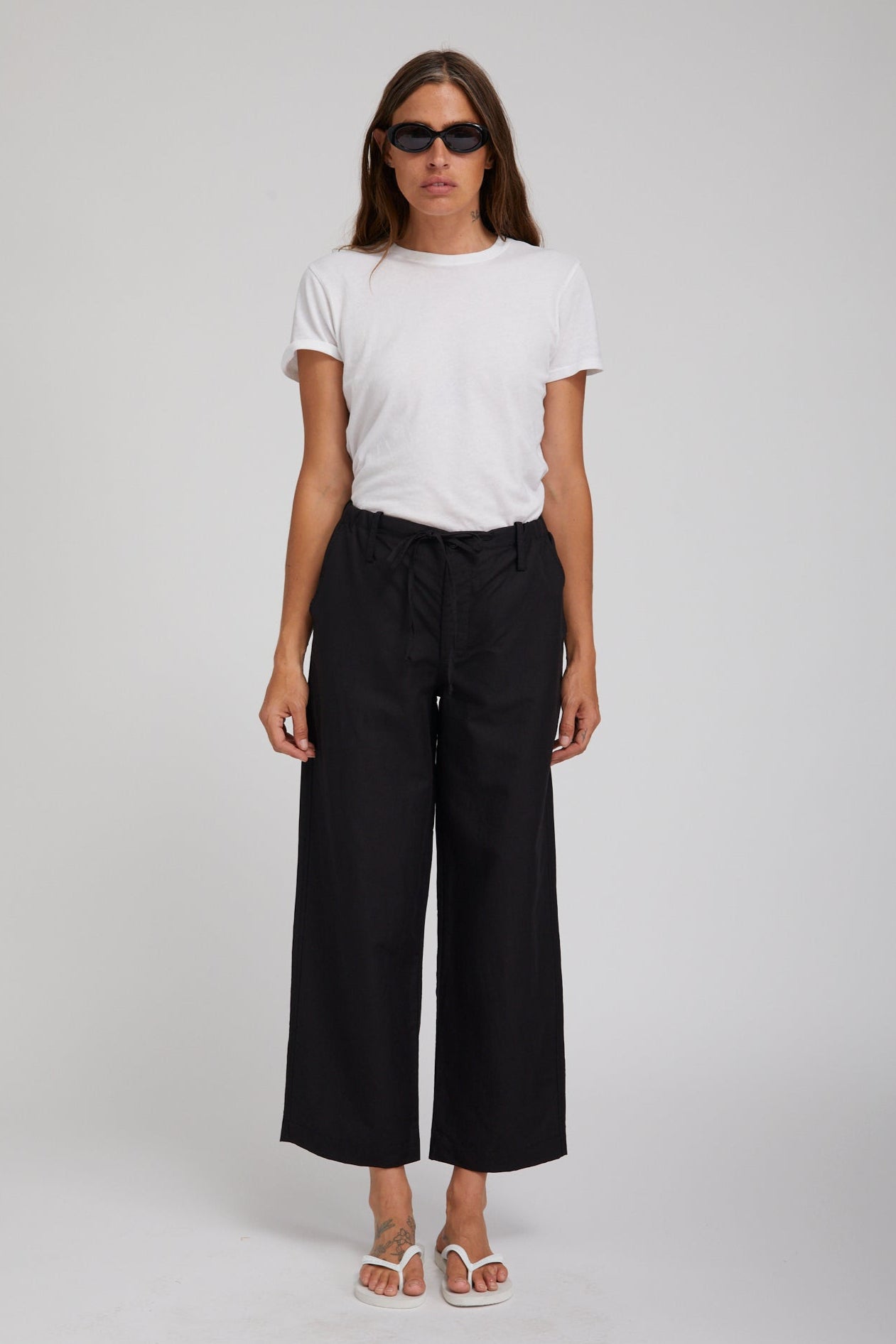 Black Linen Amalfi Pants