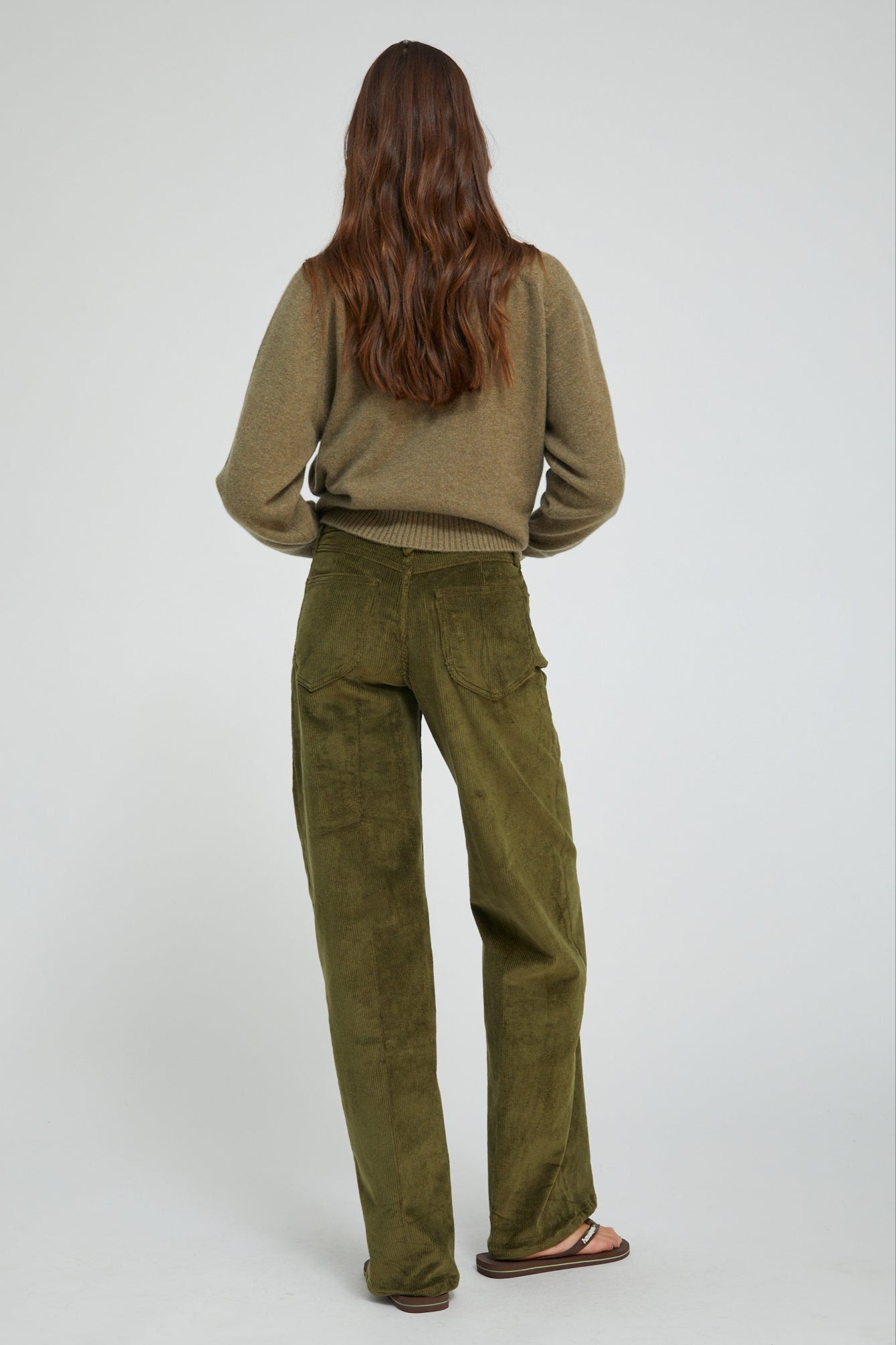 Moss Corduroy Wide Leg Trousers