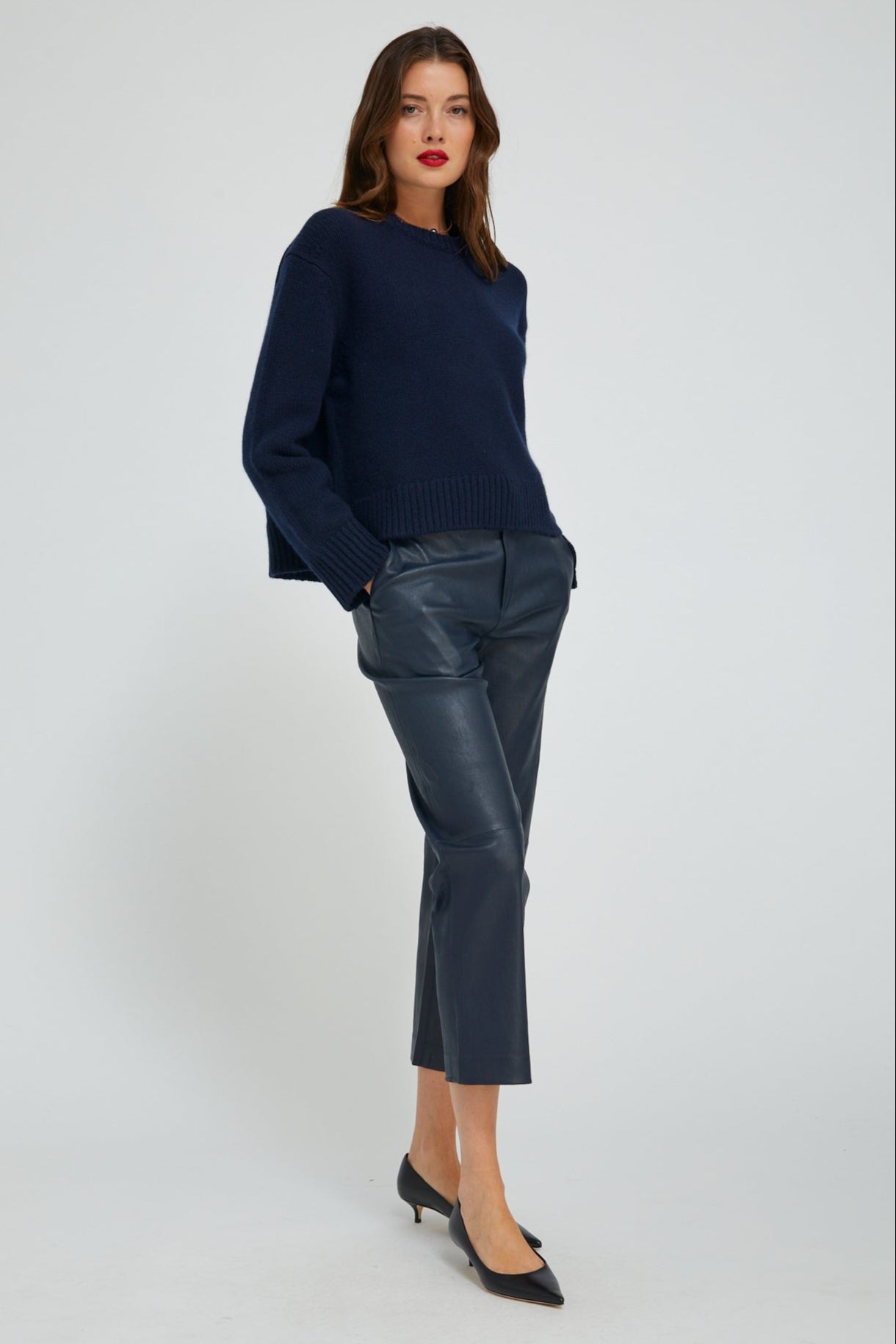 Navy Heavy Cashmere Sweater