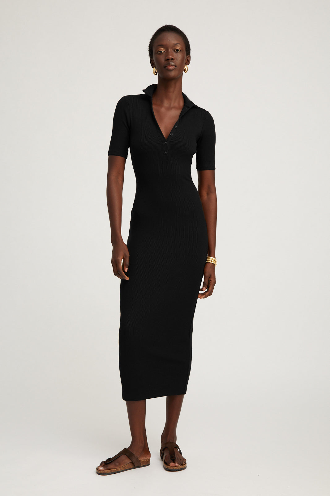 Women's Maxi Dress Polo Black by SPRWMN, XS / Black Women's Maxi Dress Polo Black by SPRWMN, XS / Black