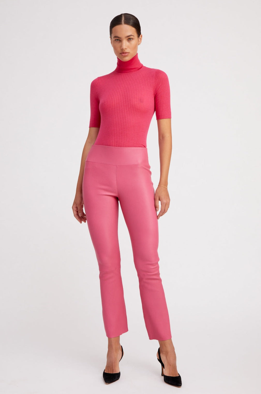 Hot Pink Cashmere Turtleneck