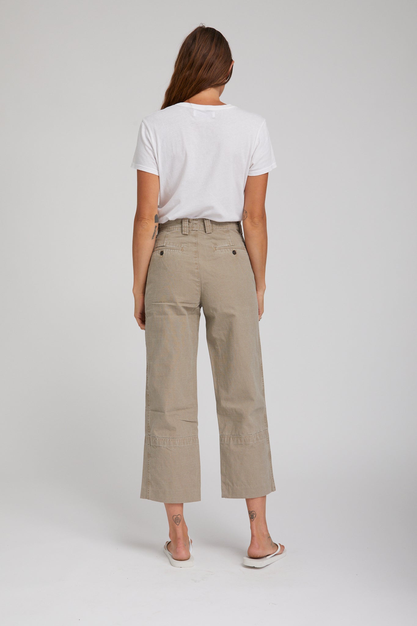 Khaki Classic Cotton Pants