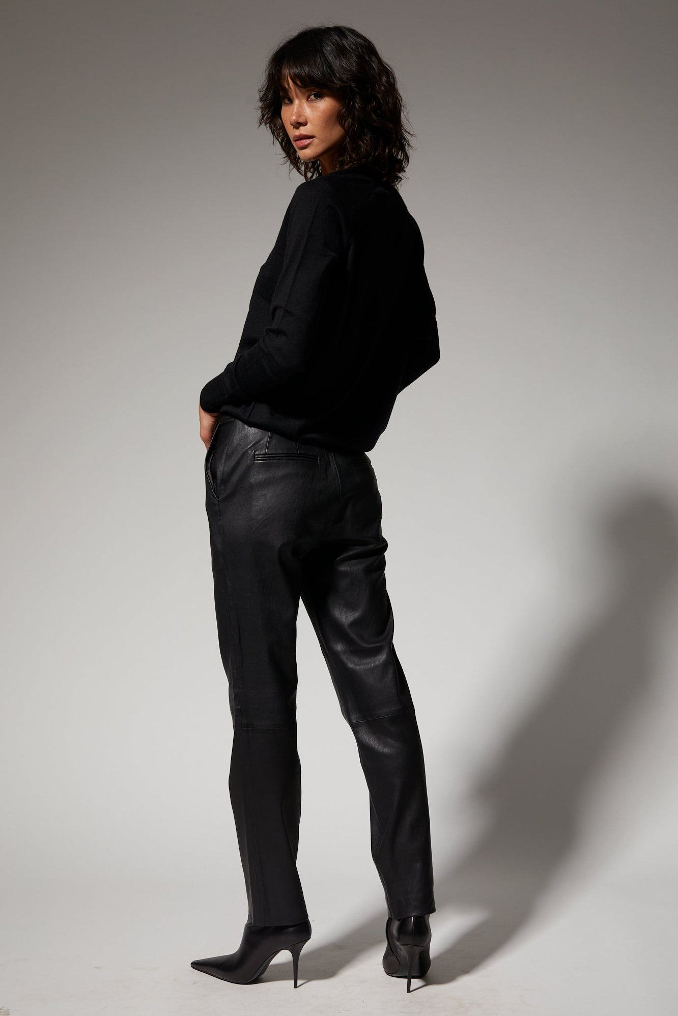 Black Cashmere V-Neck Sweater