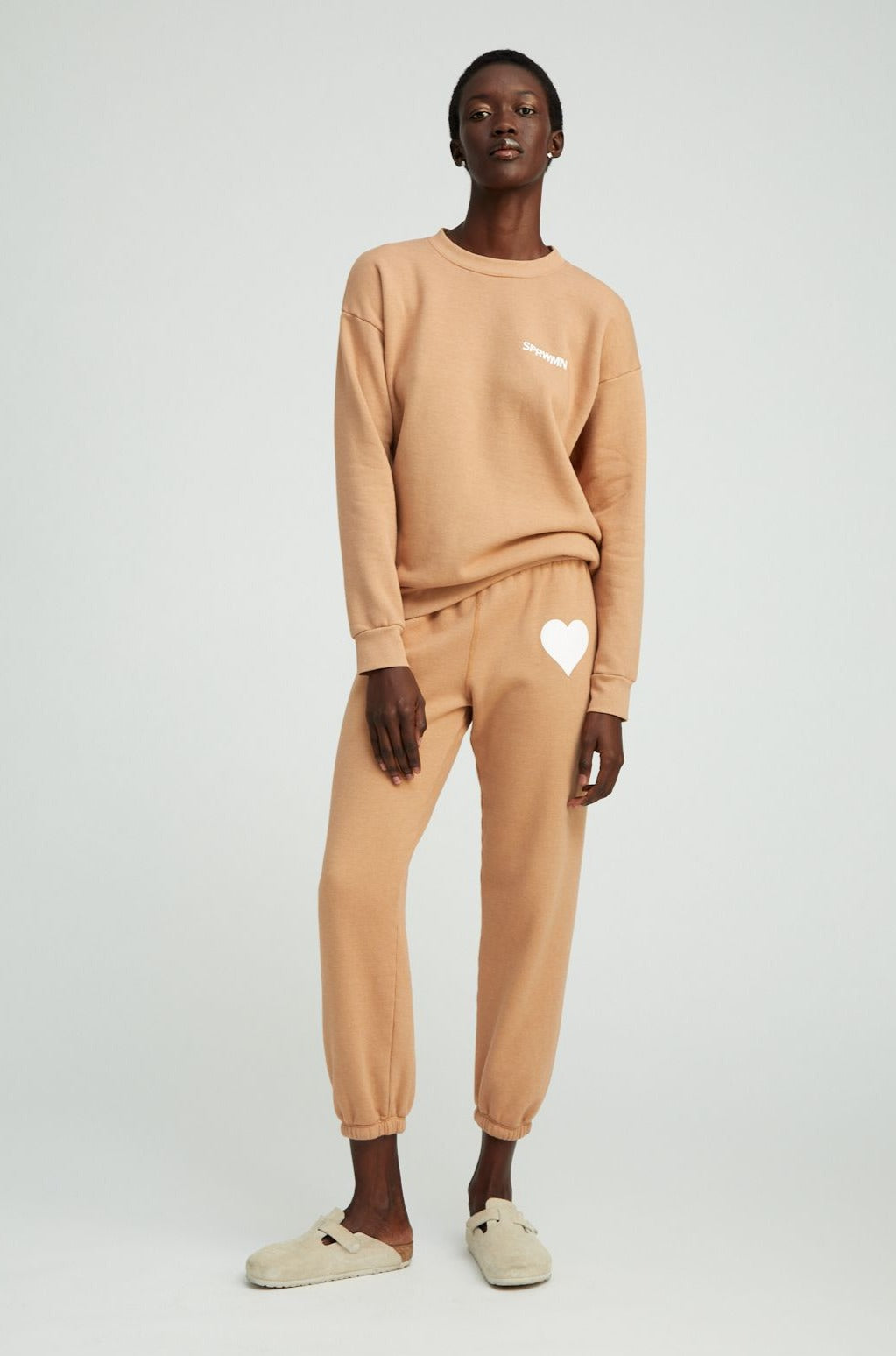 HEART SWEATPANT PEACH – SPRWMN