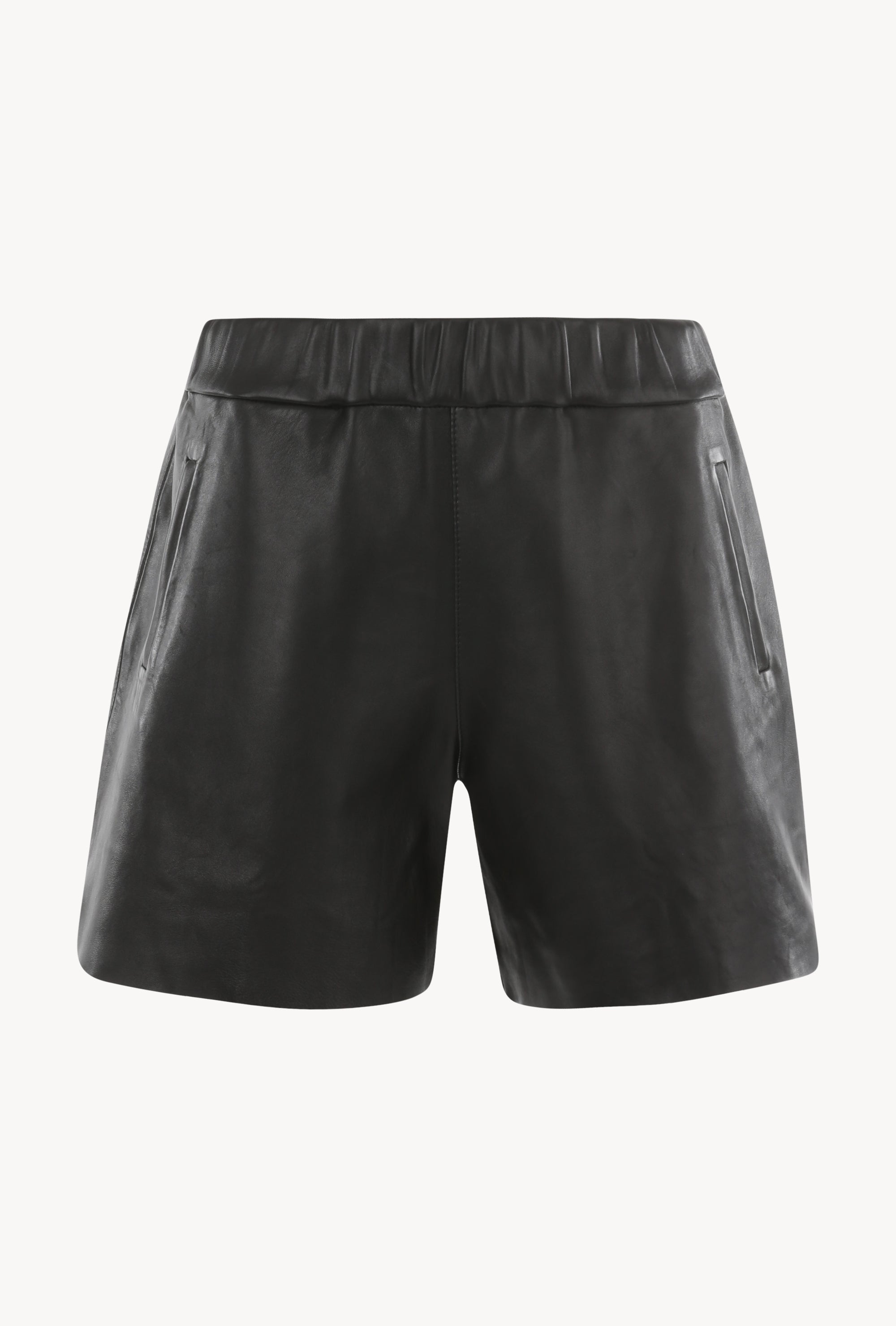 Black Leather Culotte Shorts