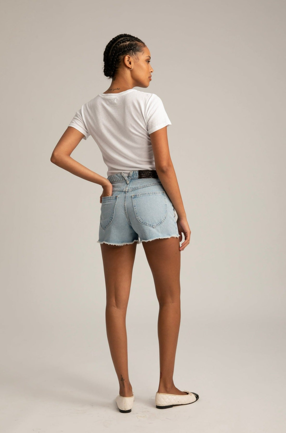Bianca Denim Cut Off Short
