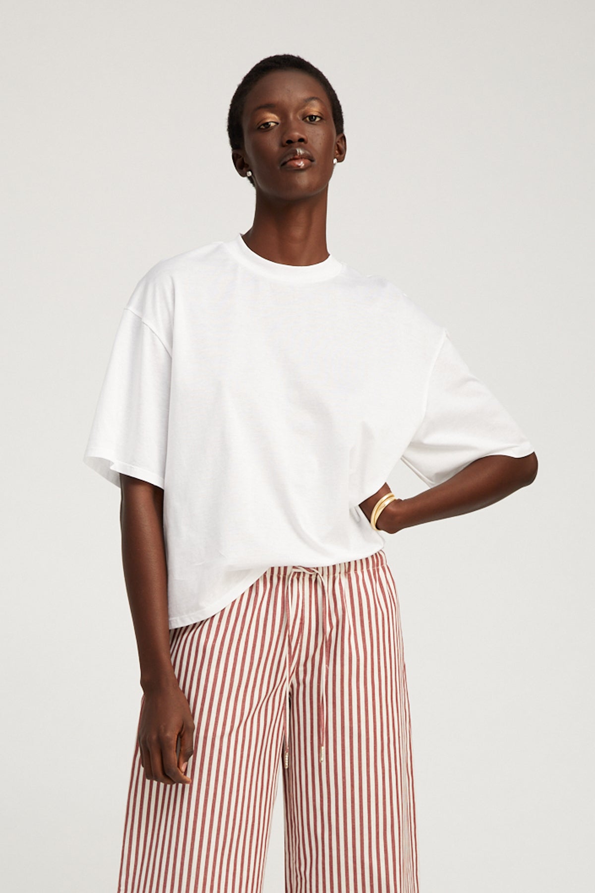 OVERSIZED CROPPED BOXY TEE WHITE – SPRWMN OVERSIZED CROPPED BOXY TEE WHITE – SPRWMN