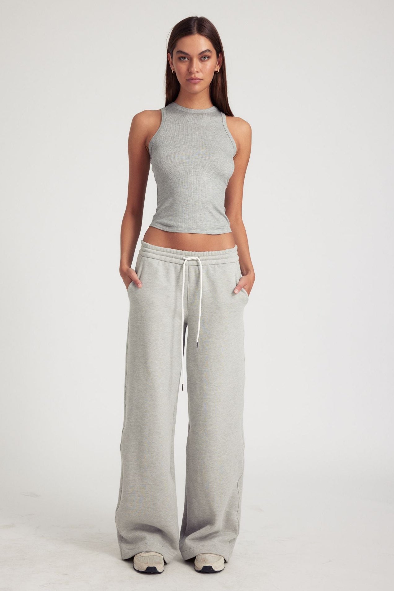 Heather Grey Baggy Sweatpants