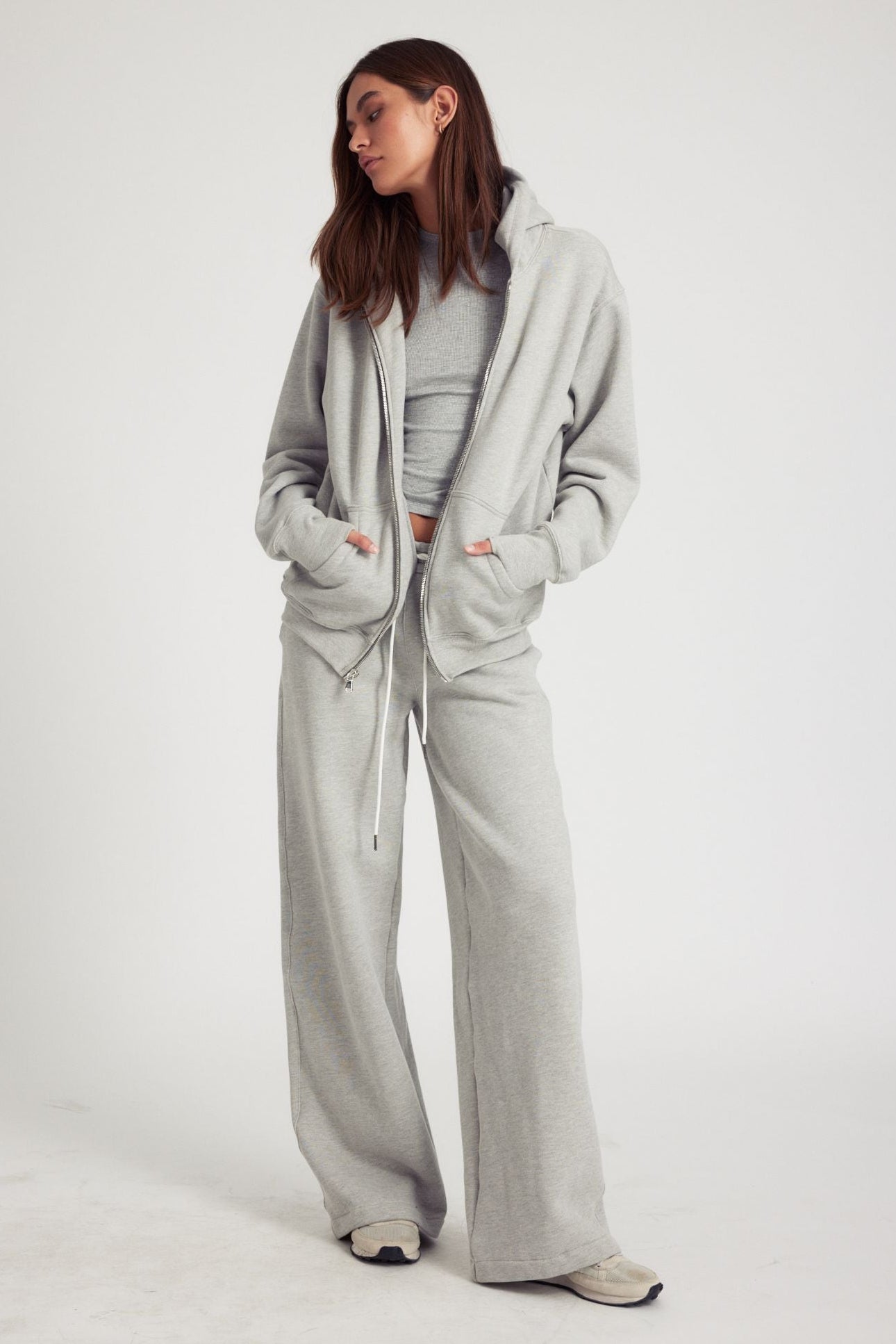 Heather Grey Baggy Sweatpants