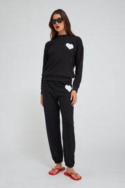 Black Heart Sweatpants