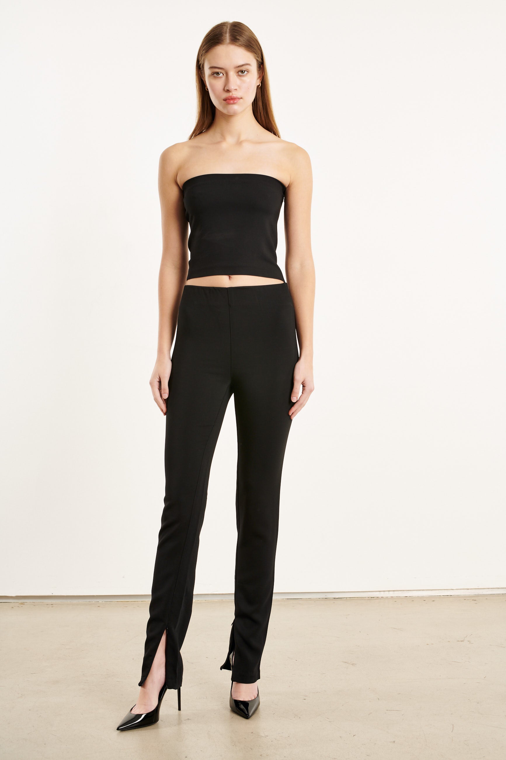 Black Crepe Tube Top