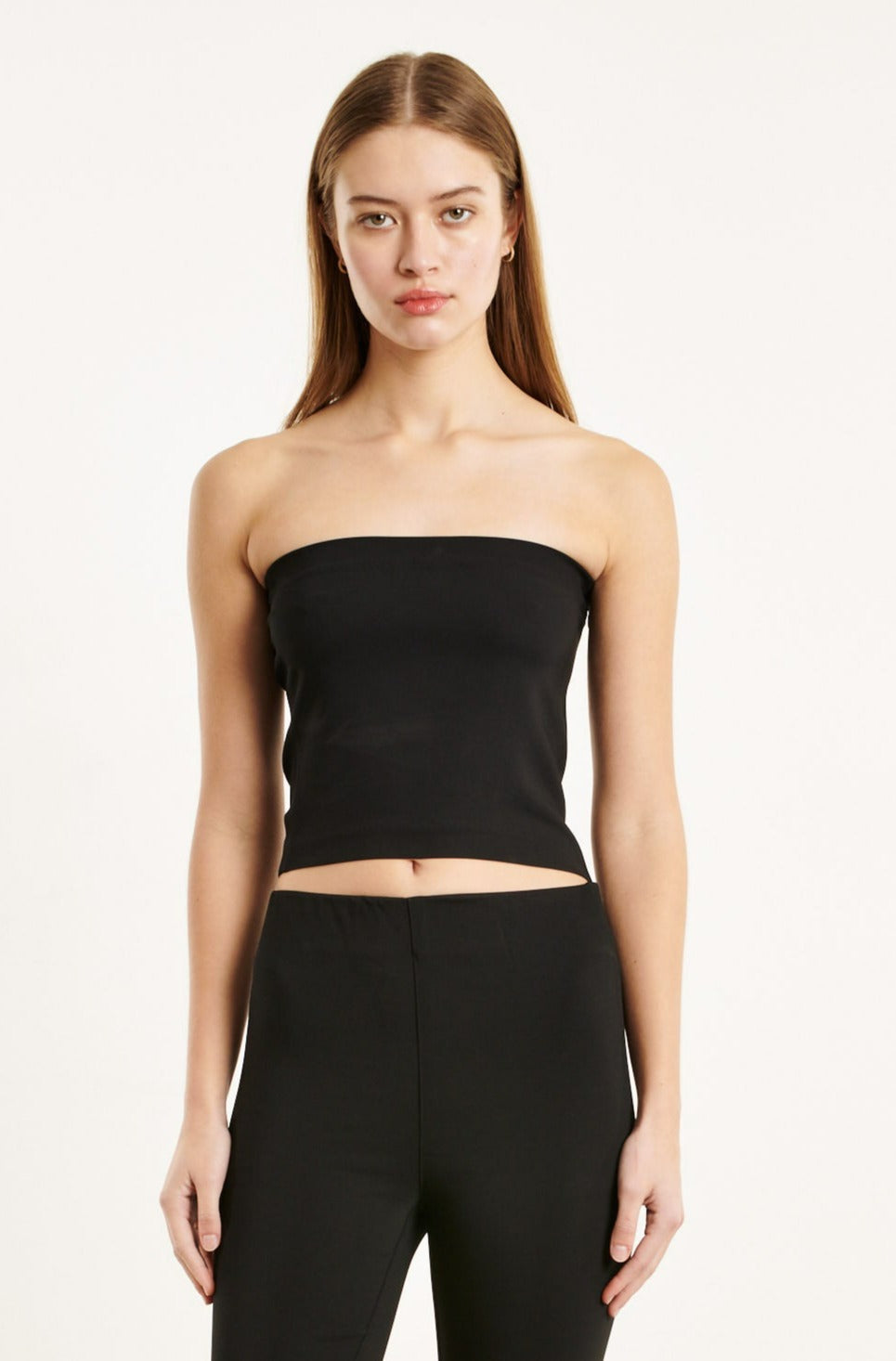 Black Crepe Tube Top