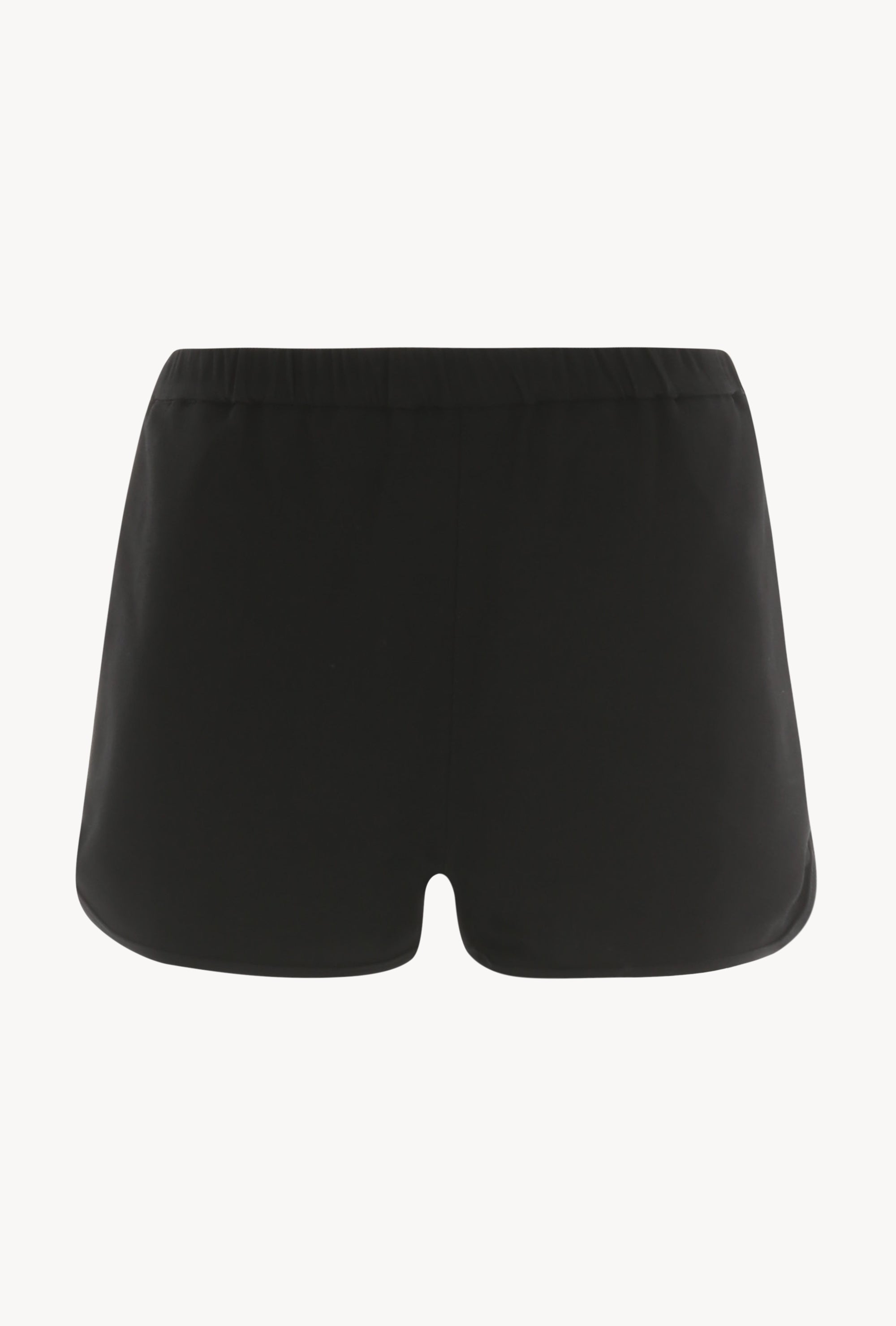 Black Crepe Slip Shorts