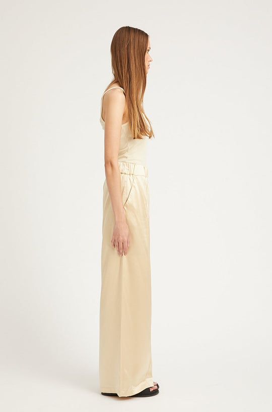 Wide Leg Pant w Pintucks CREAM – SPRWMN