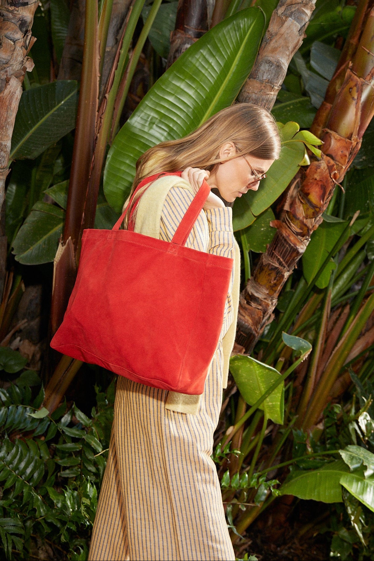 Red Suede Everyday Tote
