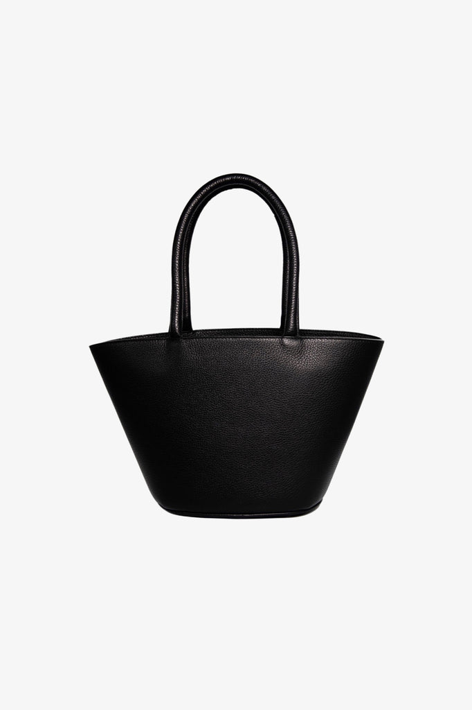 【関税&送料込】Saint Laurent Black Vinyl And Leather Panier Noir Midi Panier Bag – SPRWMN