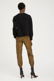 Moss Leather Sweatpants