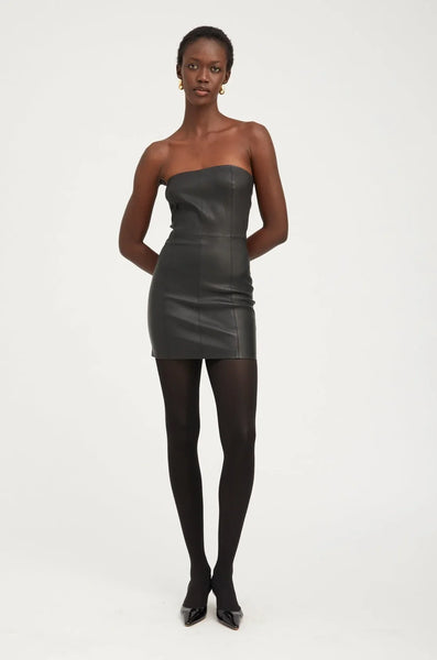 SPRWMN Strapless Leather Dress Black M SPRWMN Strapless Leather Dress Black M