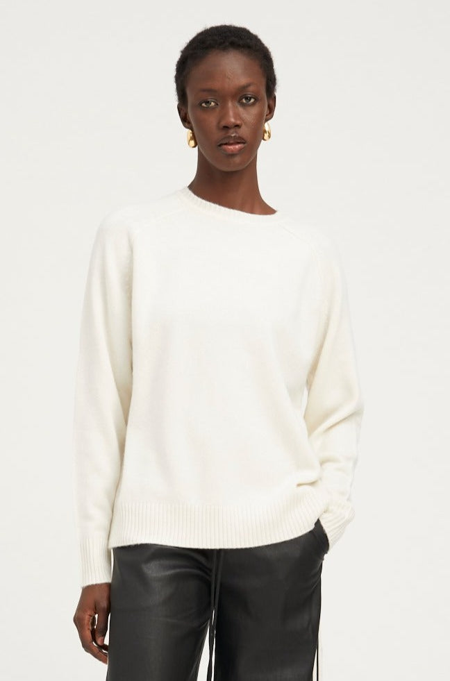 Ivory Cashmere Boyfriend Sweater