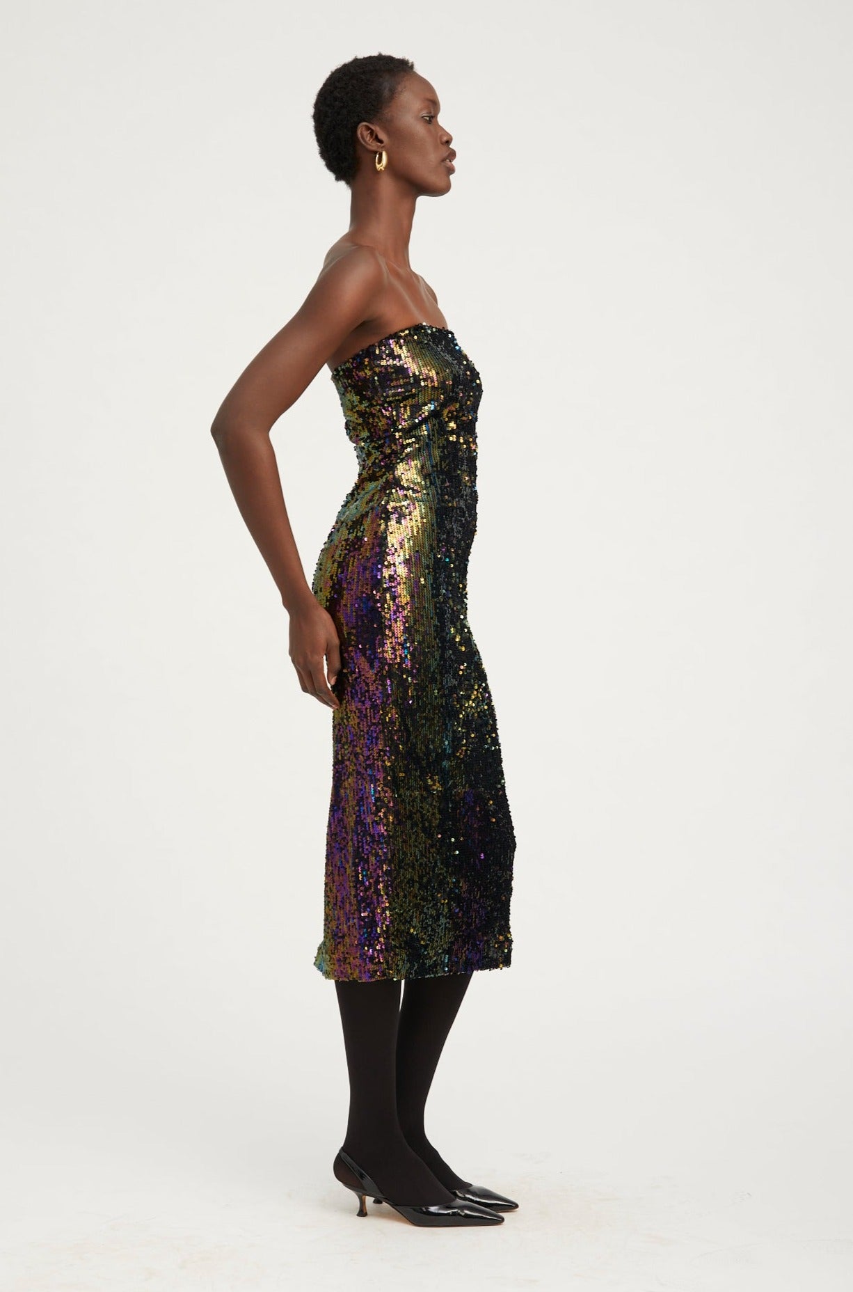 Multi Color Sequin Tube Dress