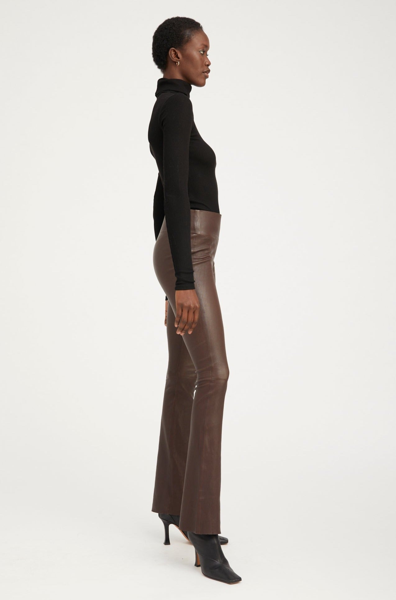 Black Rib Long Sleeve Turtleneck
