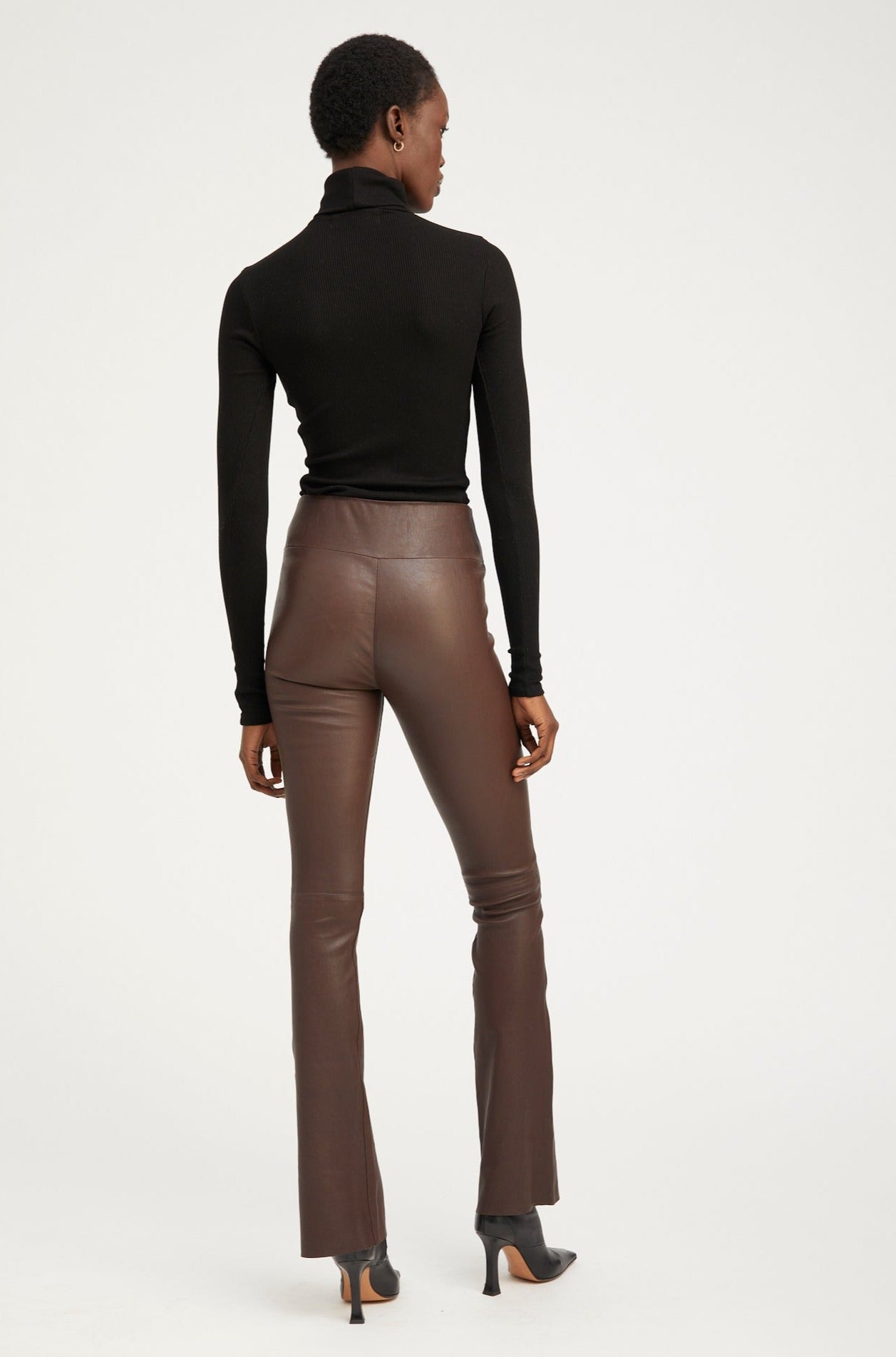 Black Rib Long Sleeve Turtleneck