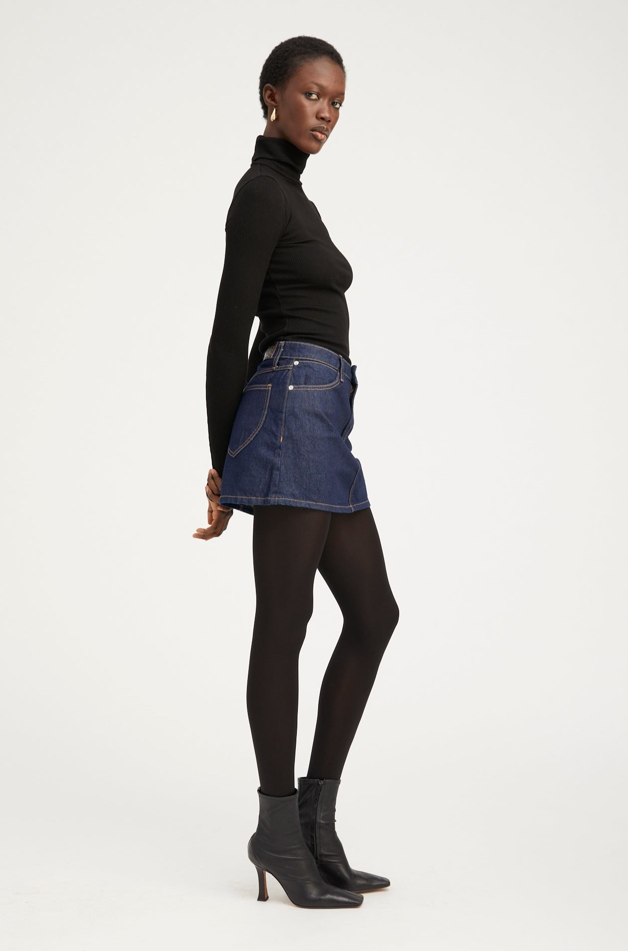 Jane Denim A-Line Mini Skirt