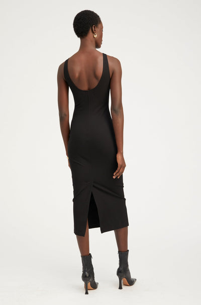 Black Scoop Neck Dress