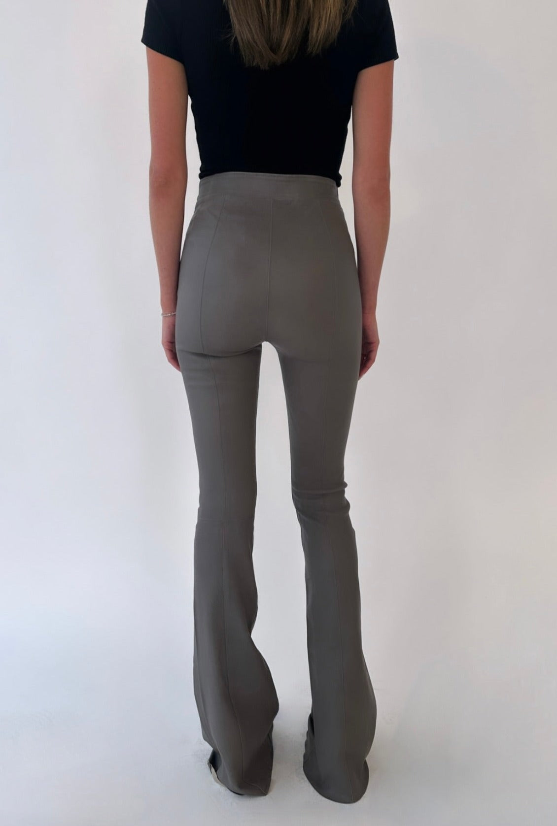 Washed Grey Patch Pocket Super Flare