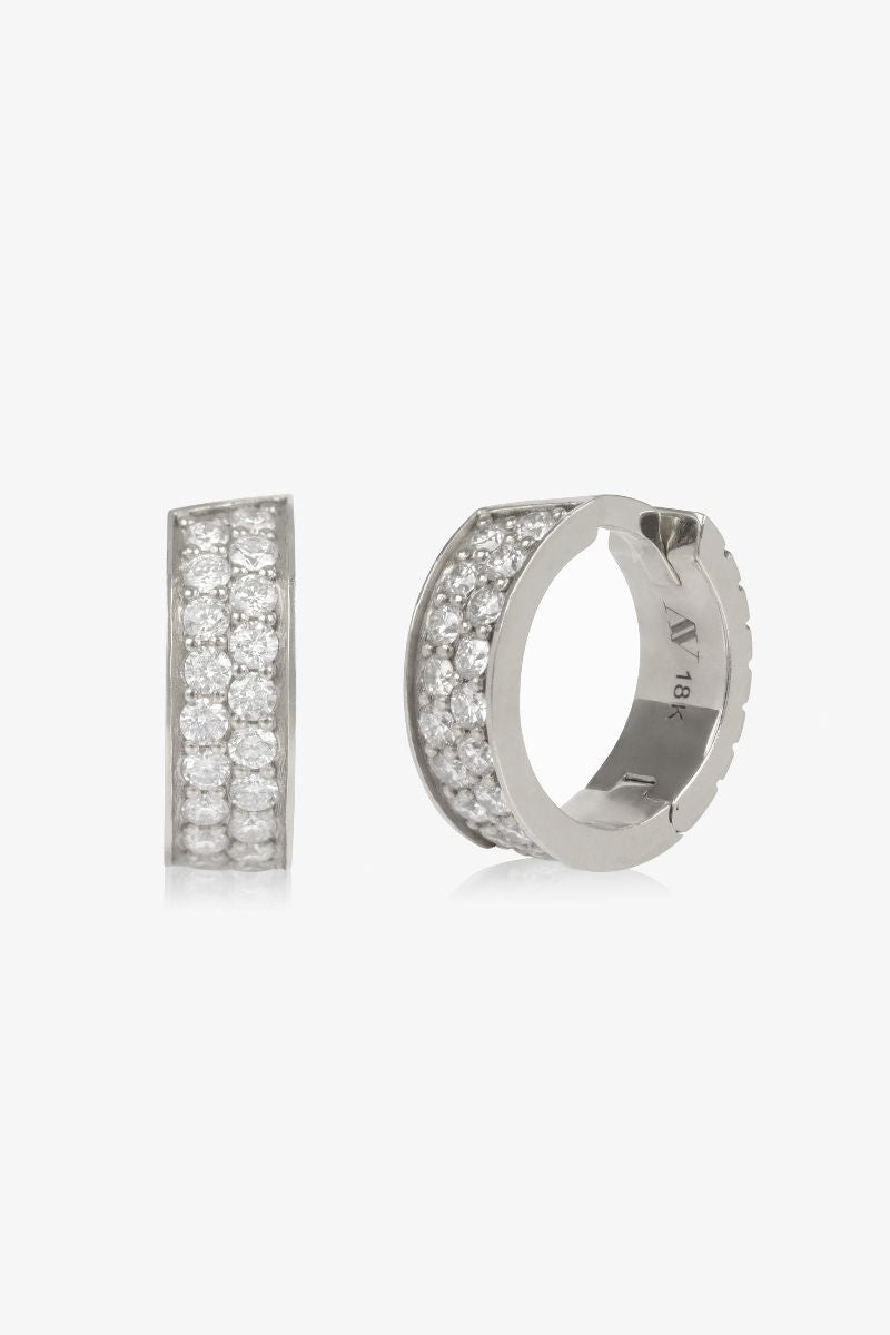 Pavé Diamond Huggies