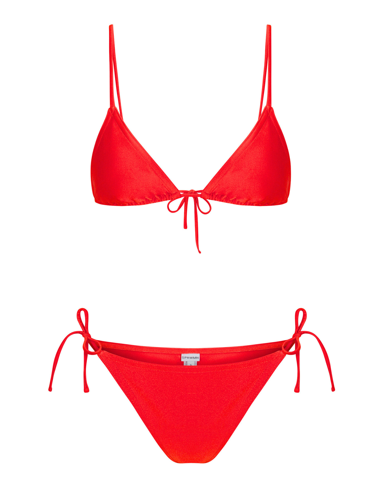 Red Triangle Bikini Top