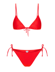Red Triangle Bikini Top