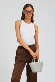 Grey Mini Panier Bag