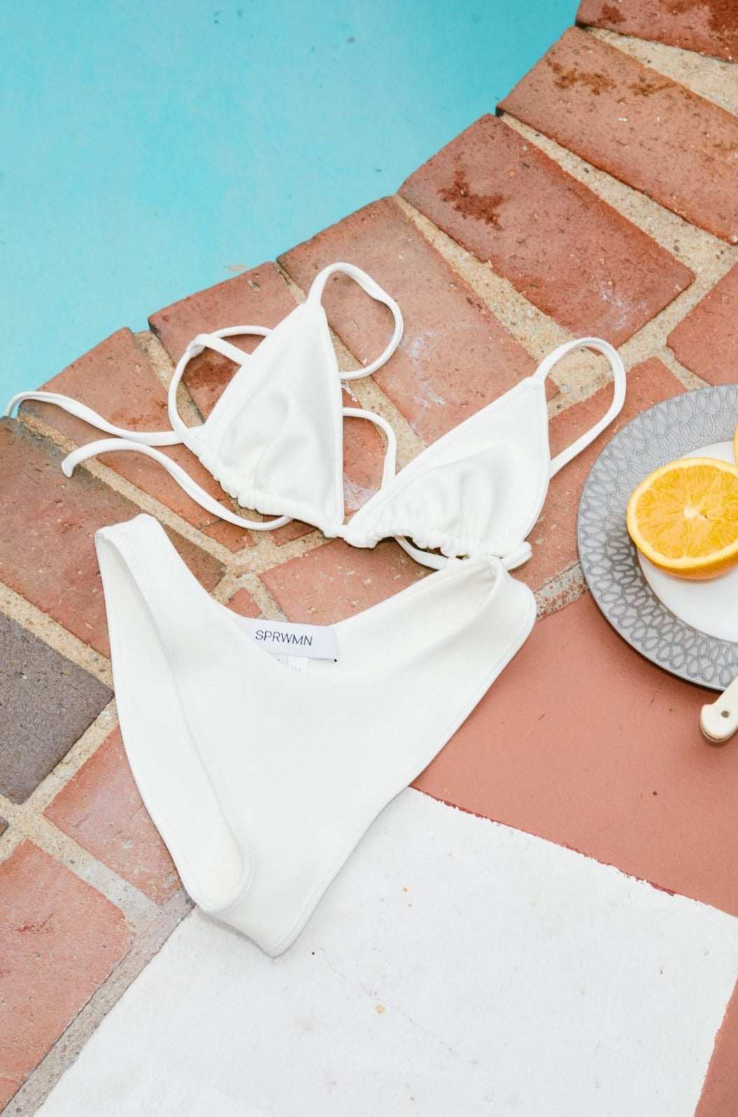 Off-White Triangle Bikini Top