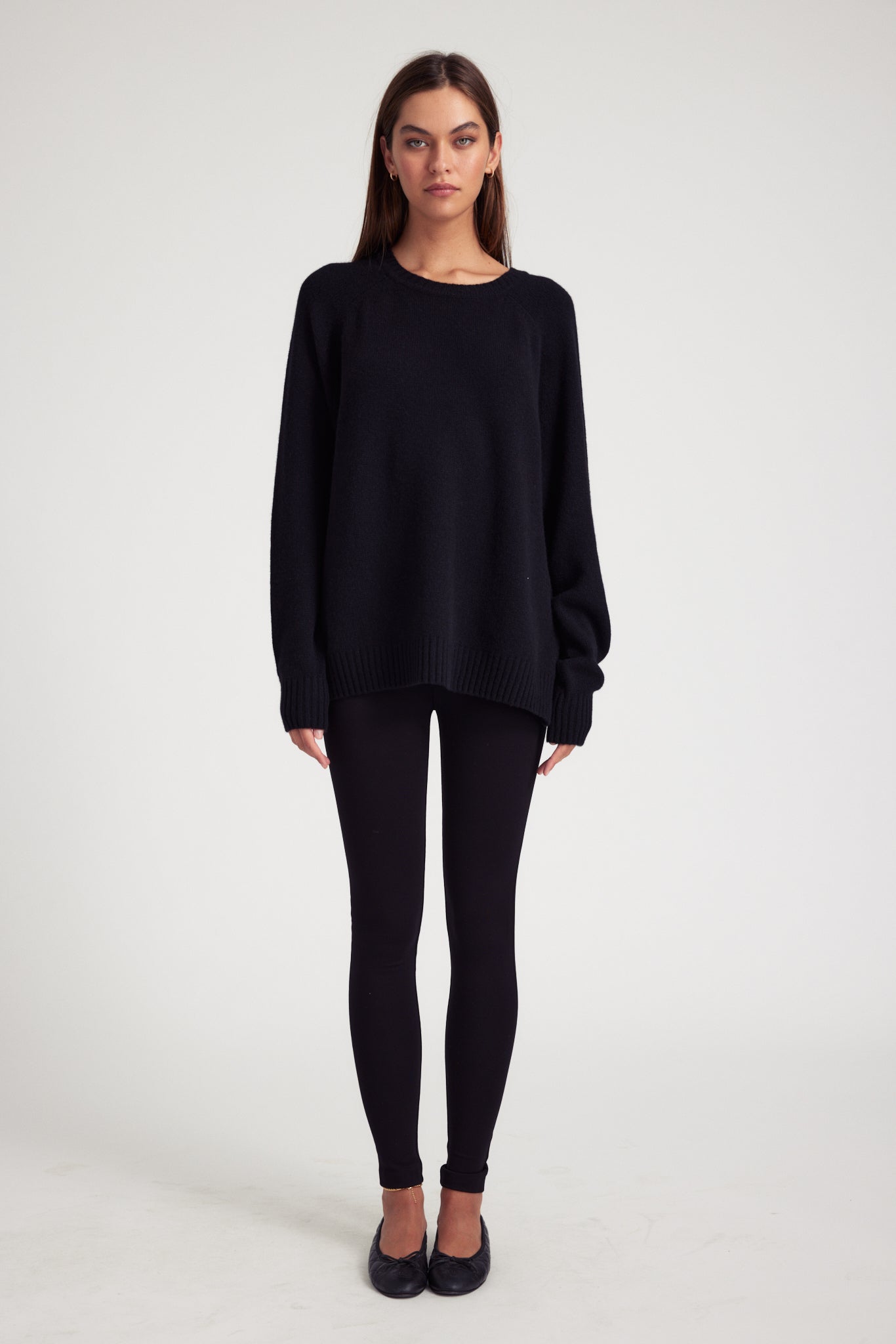 Black Cashmere Boyfriend Sweater