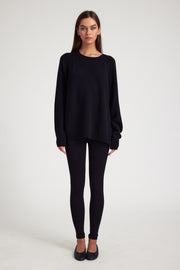Black Cashmere Boyfriend Sweater