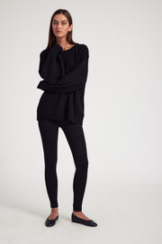 Black Cashmere Boyfriend Sweater