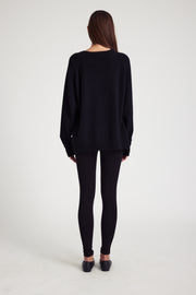 Black Cashmere Boyfriend Sweater